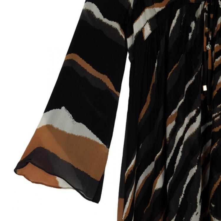 Pre Owned Roberto Cavalli Maxi Chiffon Dress Size S