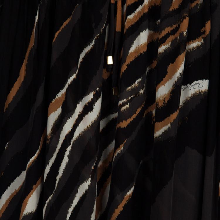 Pre Owned Roberto Cavalli Maxi Chiffon Dress Size S