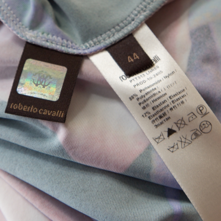Pre Owned Roberto Cavalli Multicolor Orchid Printed Maxi Skirt M