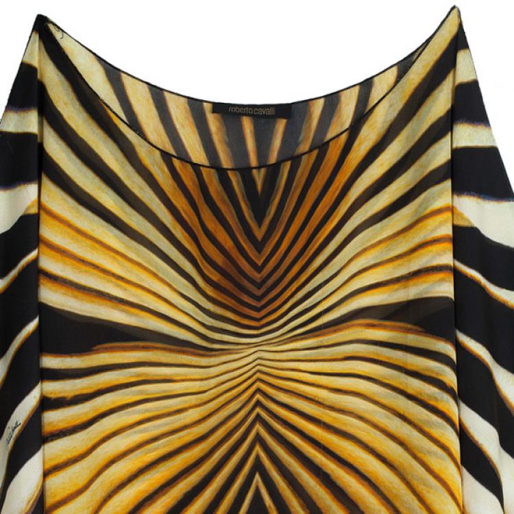 Pre Owned Roberto Cavalli Tiger Print Short Kaftan S