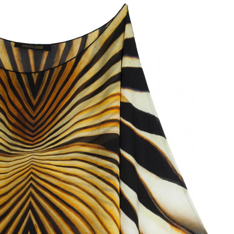 Pre Owned Roberto Cavalli Tiger Print Short Kaftan S
