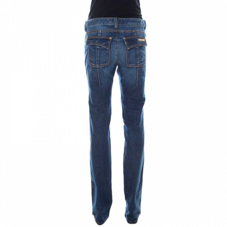 Pre Owned Roberto Cavalli Blue Medium Wash Denim Slim Fit Jeans M