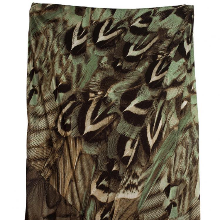 Pre Owned Roberto Cavalli Front Tie Skirt Set S