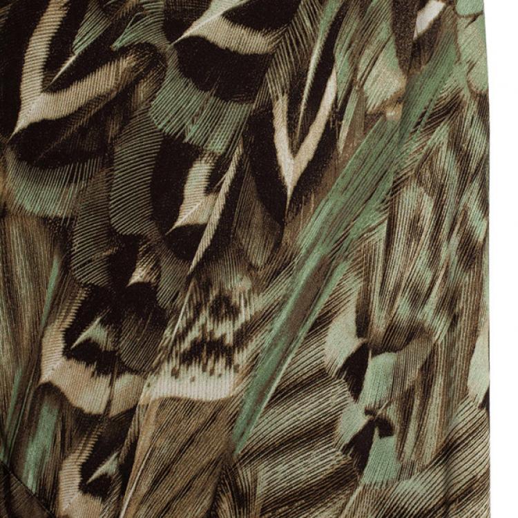 Pre Owned Roberto Cavalli Front Tie Skirt Set S
