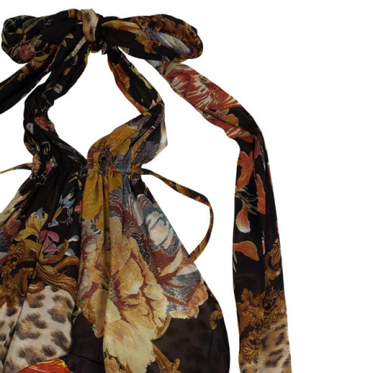 Pre Owned Roberto Cavalli Cheetah Print Skirt Set L