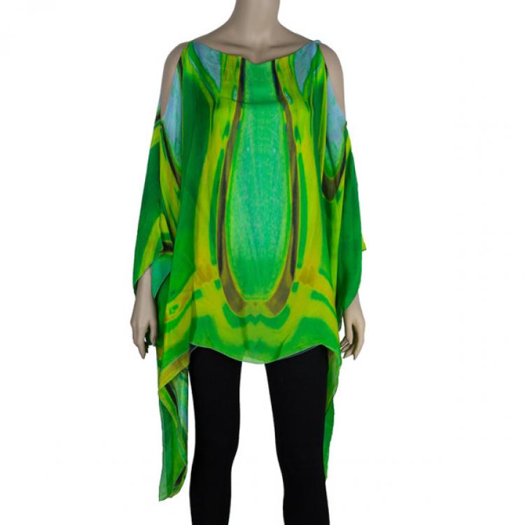 Pre Owned Roberto Cavalli Green Top S