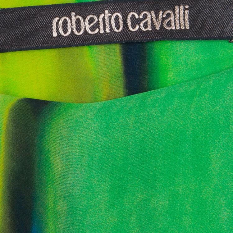 Pre Owned Roberto Cavalli Green Top S