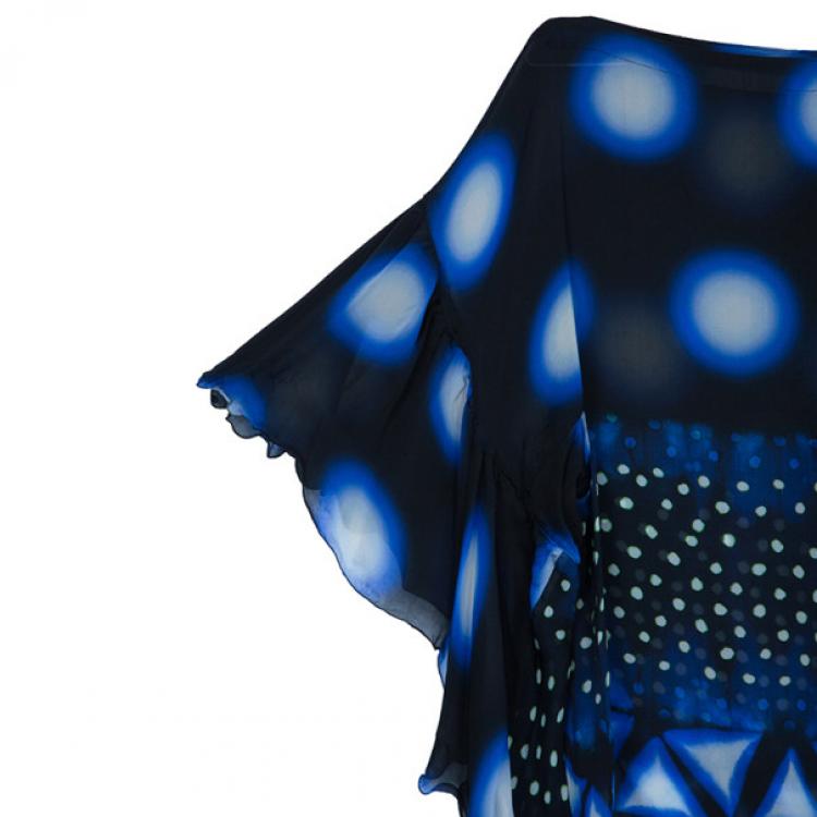 Pre Owned Roberto Cavalli Polka Print Top S