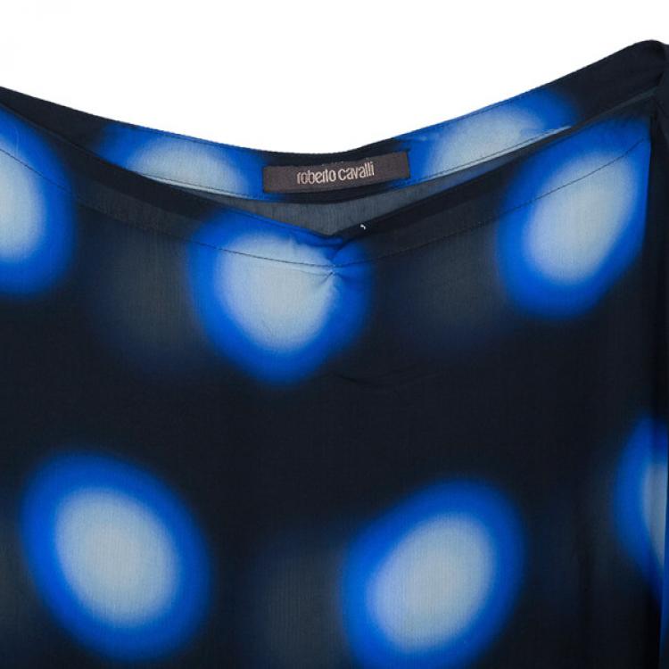 Pre Owned Roberto Cavalli Polka Print Top S