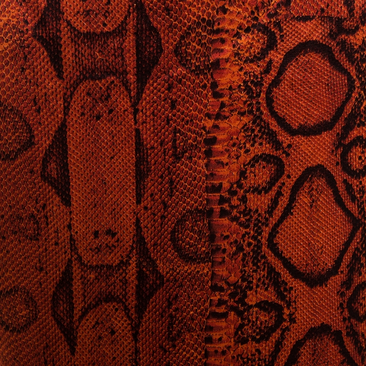 مملوكة مسبقًا Roberto Cavalli Red Snakeskin Printed Silk Flared Skirt L
