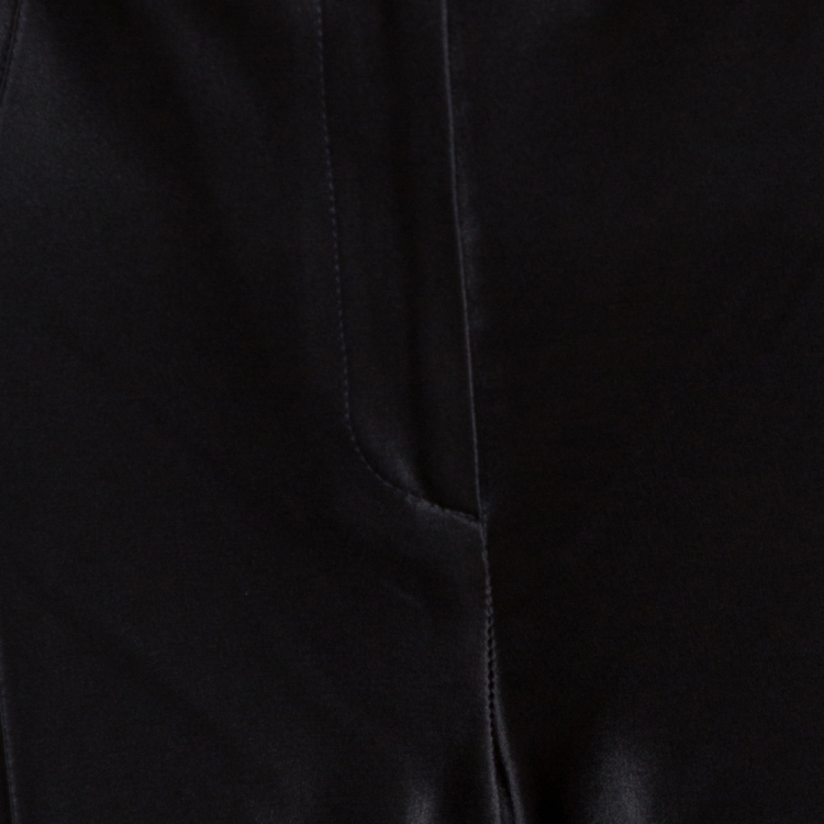Pre Owned Roberto Cavalli Black Satin Flared Pants L