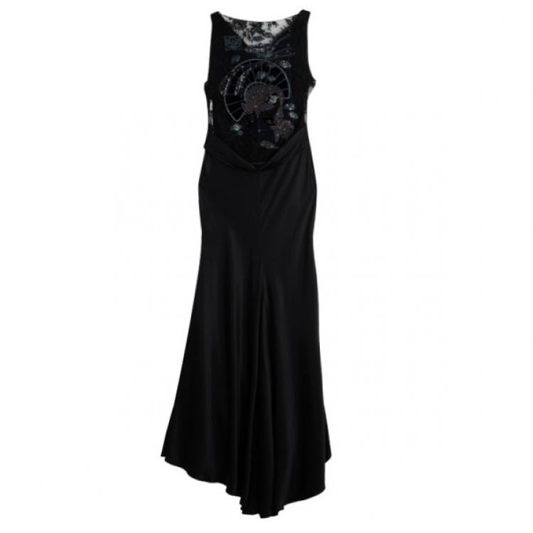 Pre Owned Roberto Cavalli Beaded Gown M