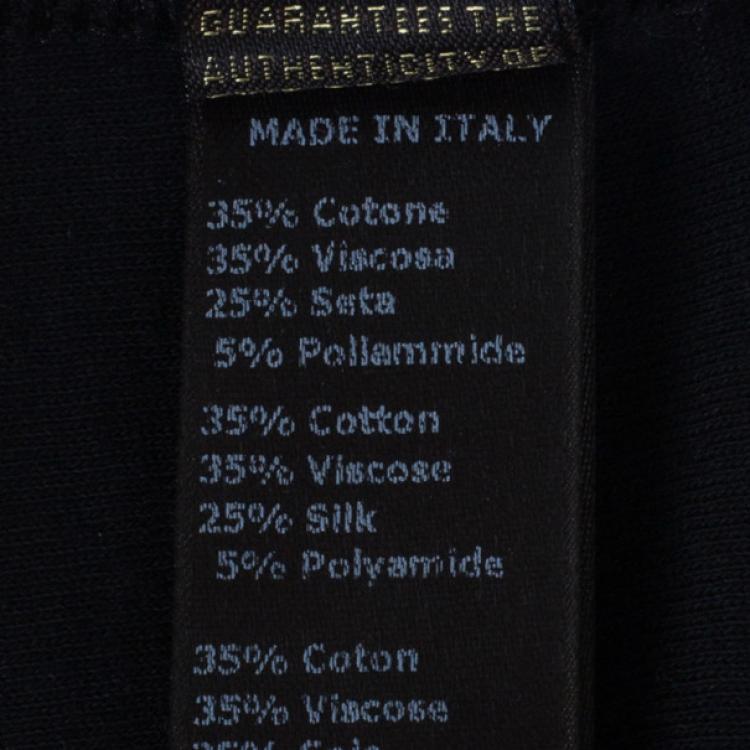 Pre Owned Roberto Cavalli Black Leopard Print Hoodie M