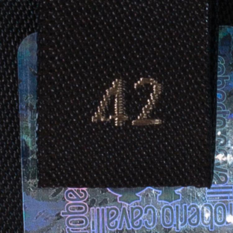 Pre Owned Roberto Cavalli Black Leopard Print Hoodie M