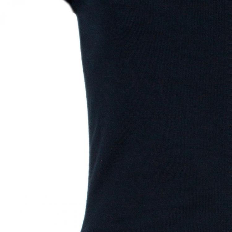 Pre Owned Roberto Cavalli Black Knit Turtleneck Top M