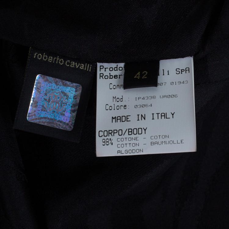 Pre Owned Roberto Cavalli Purple Snake Belt Skirt M