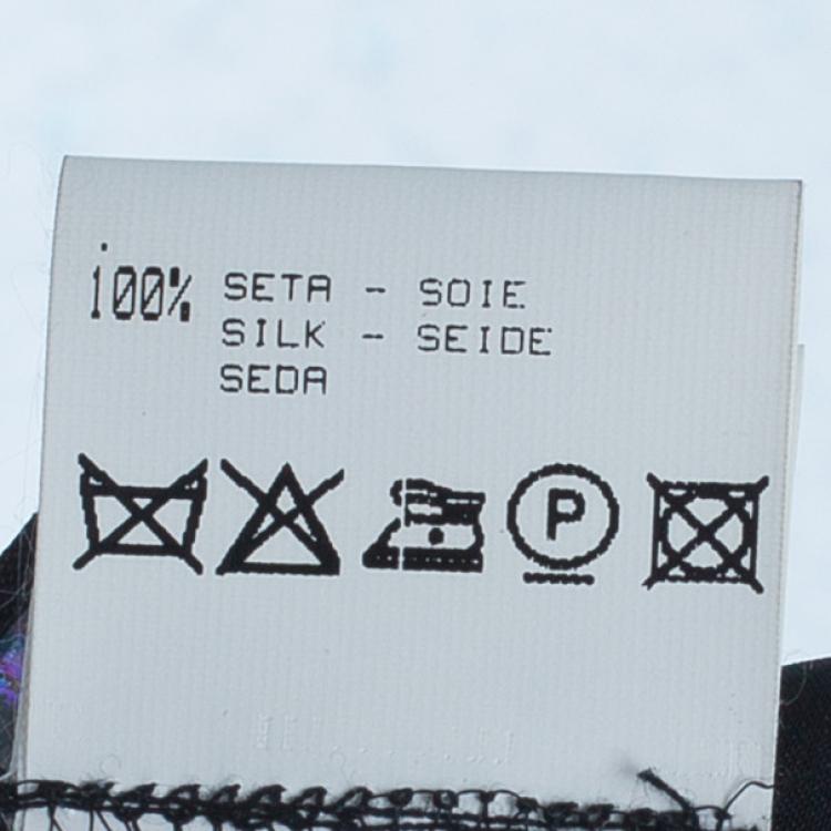 Pre Owned Roberto Cavalli Printed Paneled Top And Skirt Set M