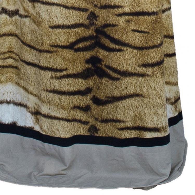 Pre Owned Roberto Cavalli Animal Print Fishtail Gown S