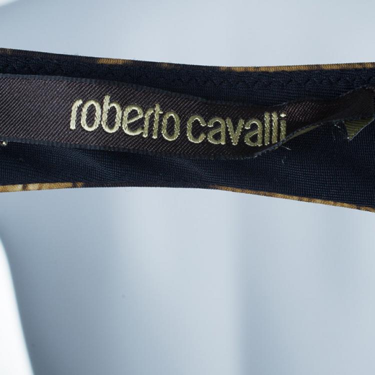 Pre Owned Roberto Cavalli Animal Print Fishtail Gown S