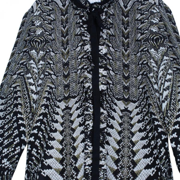 Pre Owned Roberto Cavalli Snake Print Top M