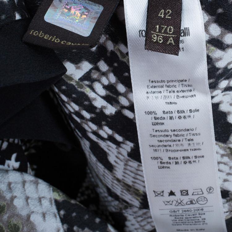 Pre Owned Roberto Cavalli Snake Print Top M