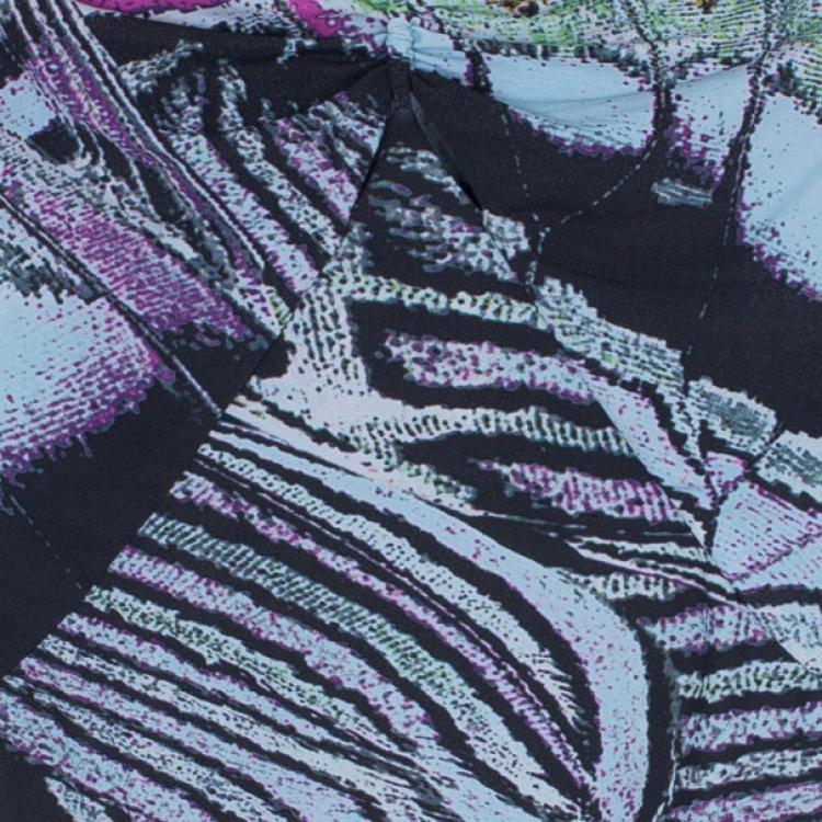 Pre Owned Roberto Cavalli Butterfly Print Dress S