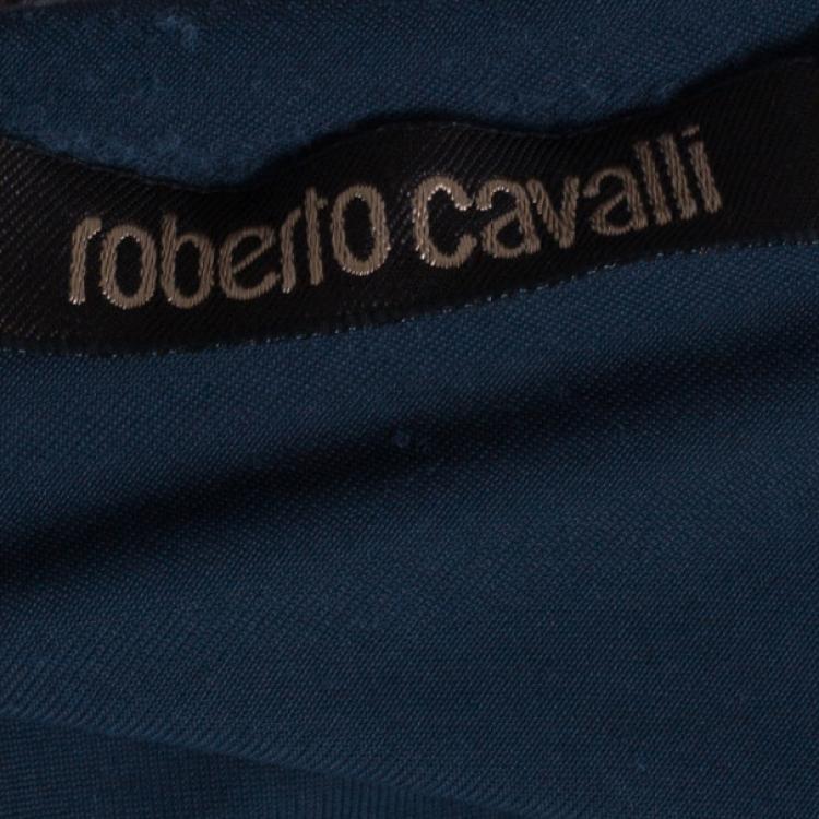 Pre Owned Roberto Cavalli Butterfly Print Dress S