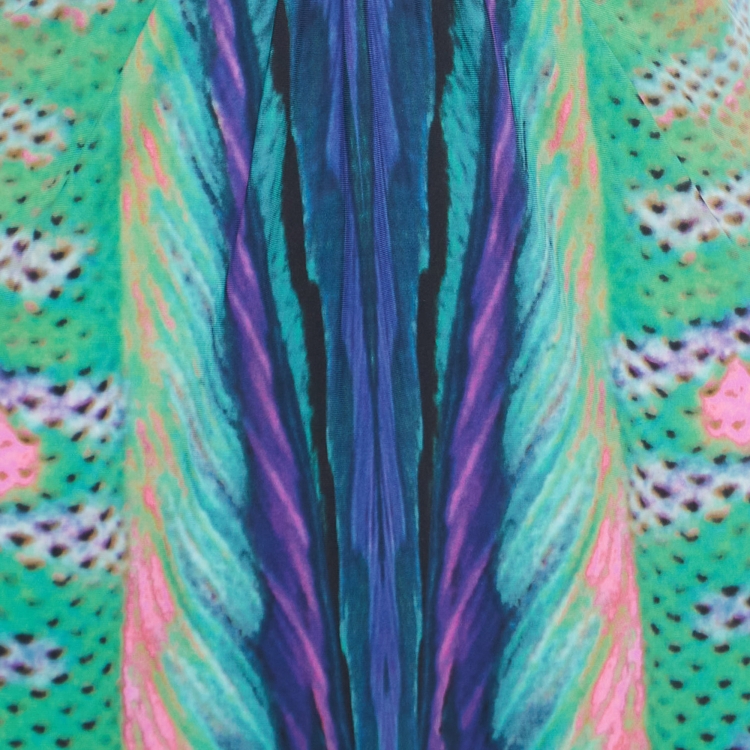 مملوكة مسبقًا Roberto Cavalli Multicolor Print stretch Knit Cut-Out Sleeveless Maxi Dress M