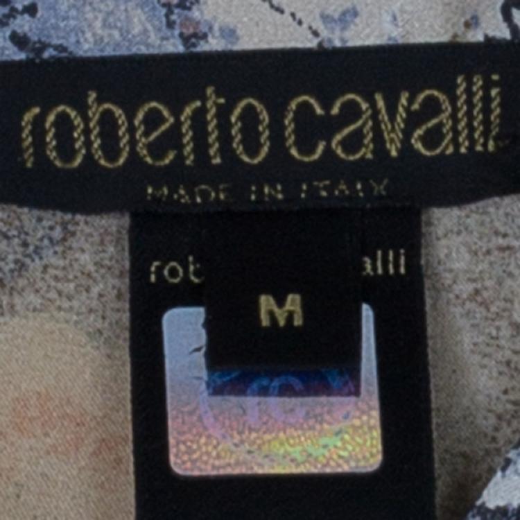 Pre Owned Roberto Cavalli Silk Floral Shirt M