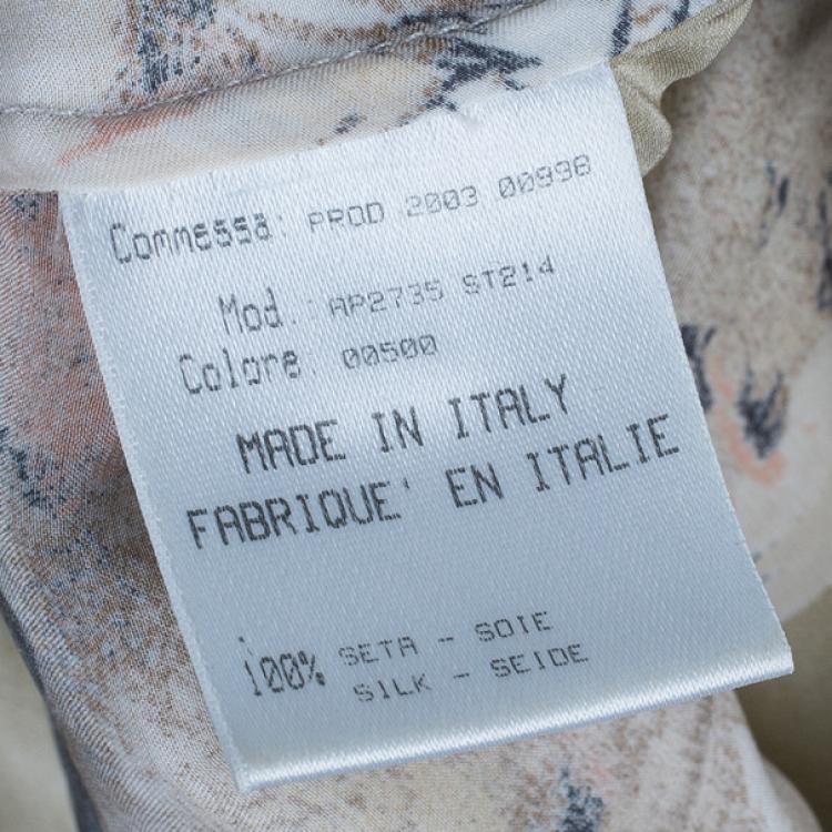 Pre Owned Roberto Cavalli Silk Floral Shirt M