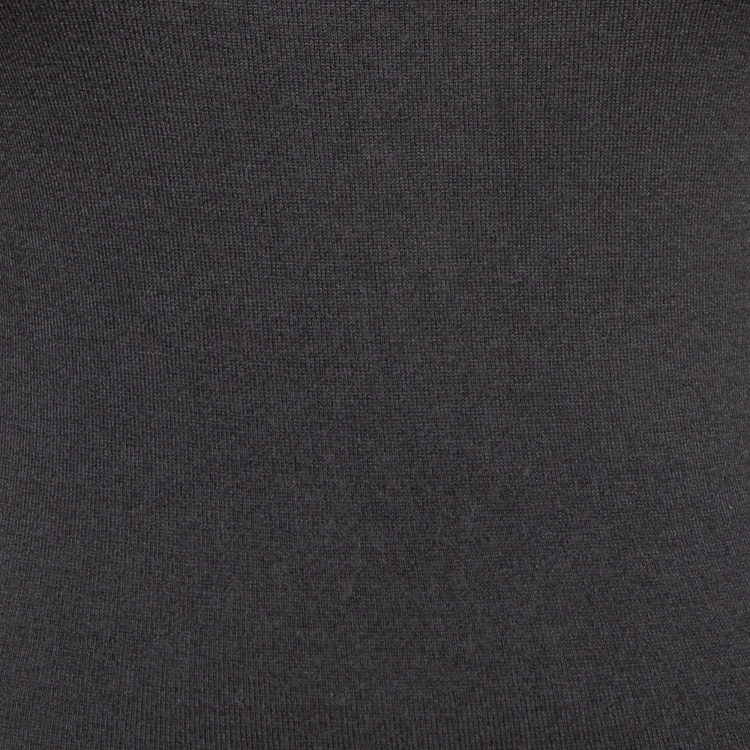 Pre Owned Roberto Cavalli Grey Wool Turtle Neck Flounce Short Dress S