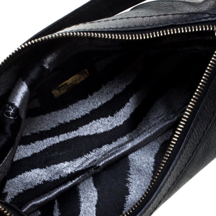 Pre Owned Roberto Cavalli Black  Leather Shoulder Bag