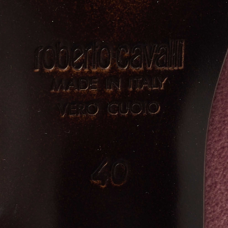 Pre Owned Roberto Cavalli Pink Suede Calf Length Boots Size 40