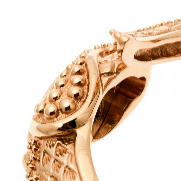 Pre Owned Roberto Cavalli Gold Tone Eva Snake R7253126027 Bangle Women's Wristwatch 22 mm