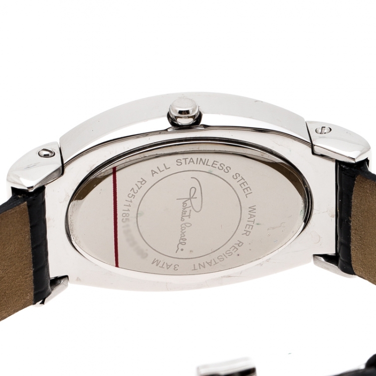 Pre Owned Roberto Cavalli Silver Stainless Steel Diana R7251118515 Women's Wristwatch 28 mm