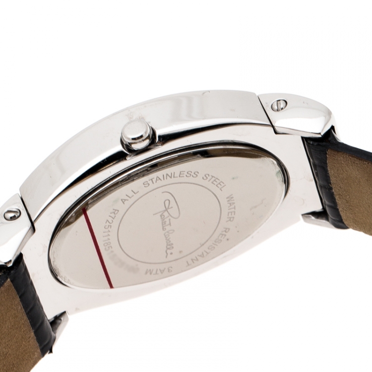 Pre Owned Roberto Cavalli Silver Stainless Steel Diana R7251118515 Women's Wristwatch 28 mm