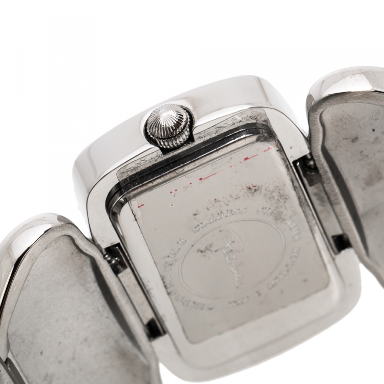 Pre Owned Roberto Cavalli Silver Stainless Steel R7253198015 Women's Wristwatch 38 mm