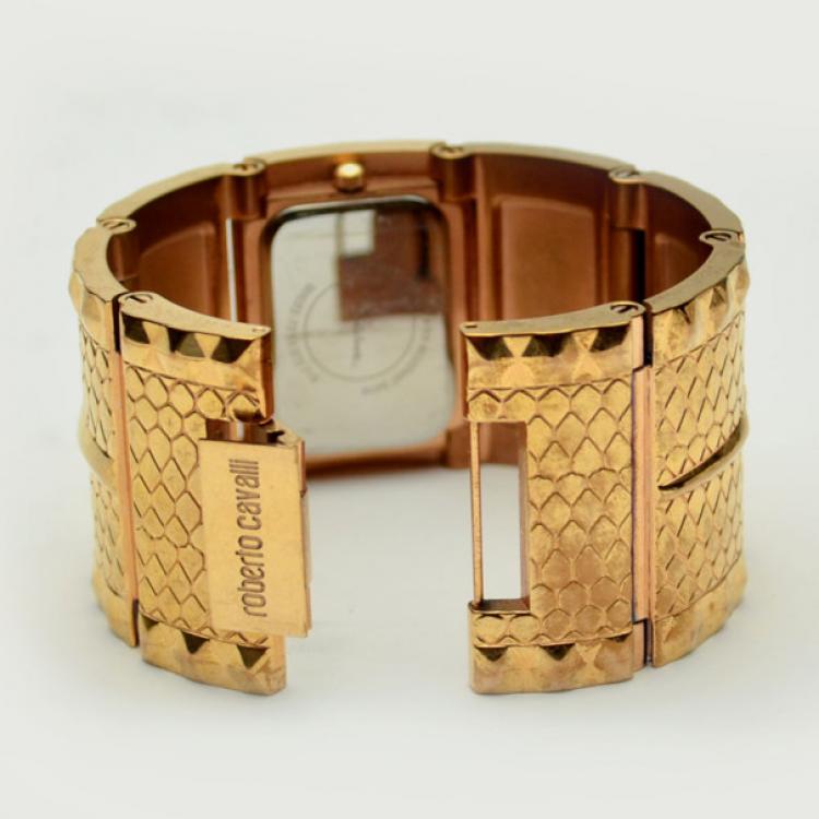 Pre Owned Roberto Cavalli Keira Rose Gold Stainless Steel Wristwatch 