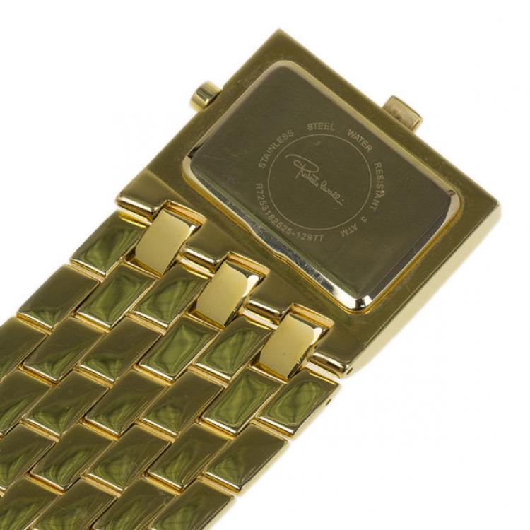 مملوكة مسبقًا Roberto Cavalli Gold Stainless Steel Cleavage Women's Wristwatch 35MM