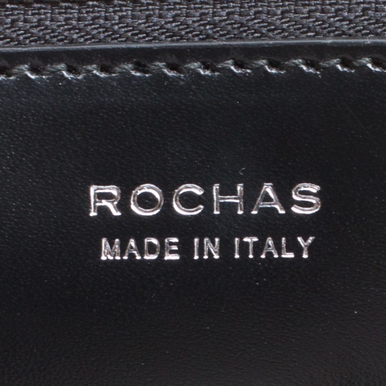 مملوكة مسبقًا Rochas Black Leather Shopper Tote