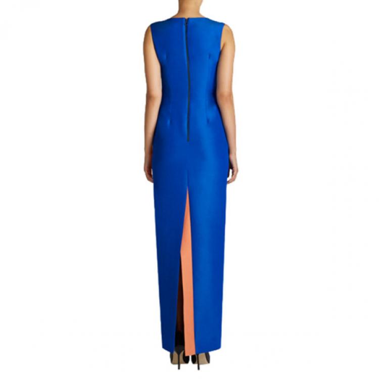 Pre Owned Roksanda Ilincic Borda Colour-Block Floor-Length Dress M