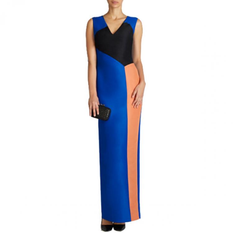 Pre Owned Roksanda Ilincic Borda Colour-Block Floor-Length Dress M
