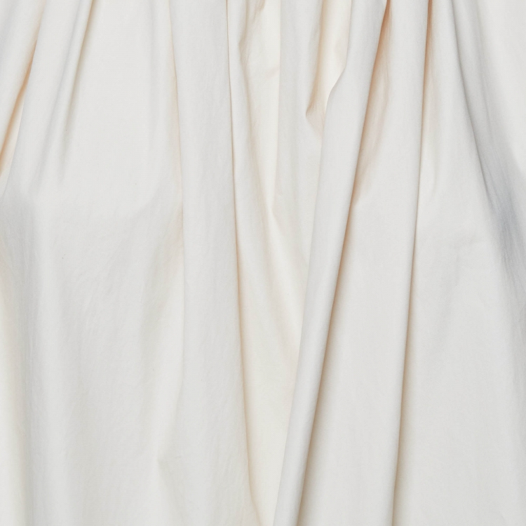 Pre Owned Roksanda Ilincic Beige Cotton Sleeveless Patterned Neck Top S