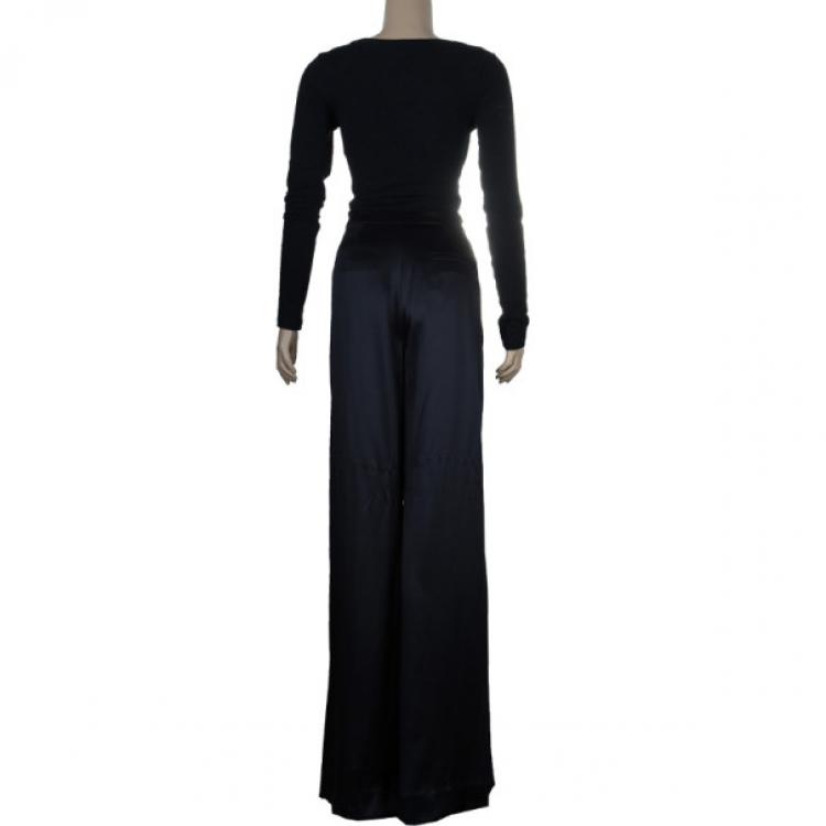 Pre Owned Roksanda Ilincic Silk Wide-leg Trousers M