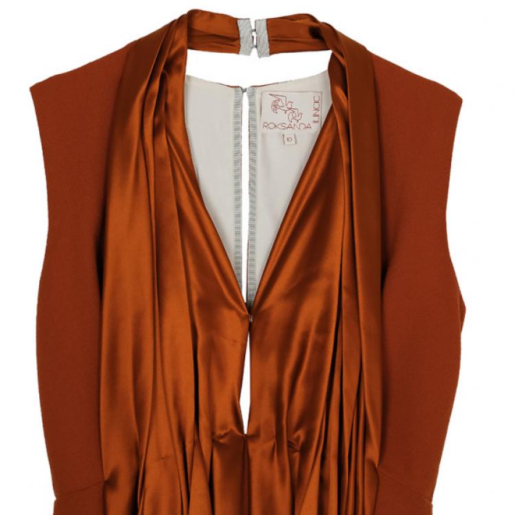 Pre Owned Roksanda Ilincic Orange Silk Top M