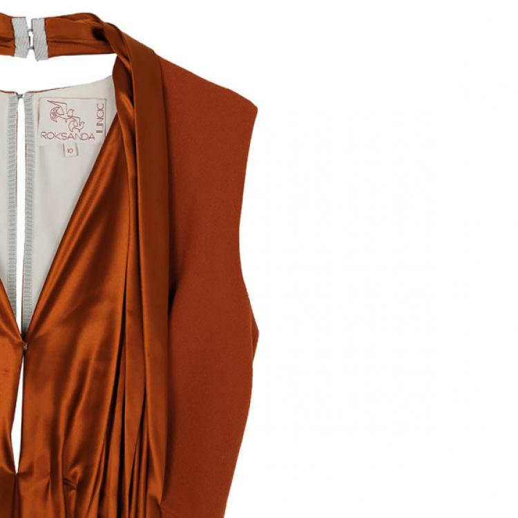 Pre Owned Roksanda Ilincic Orange Silk Top M