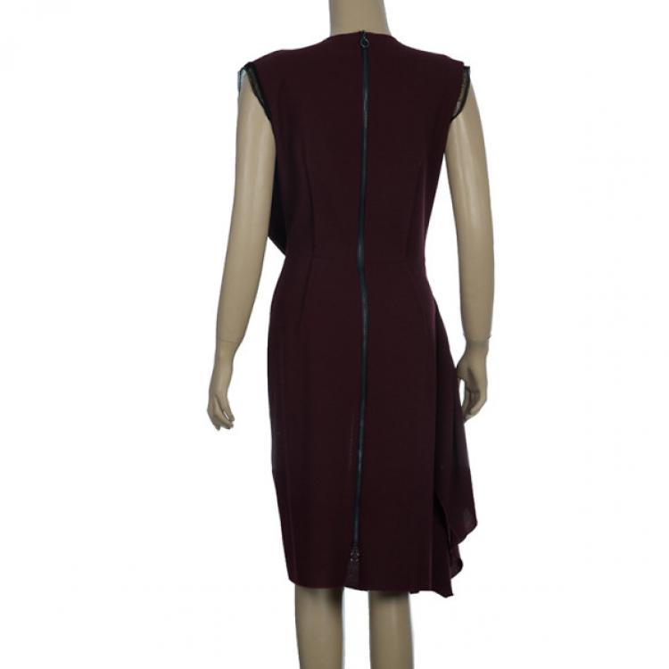 Pre Owned Roksanda Ilincic Gathered Wool Dress M
