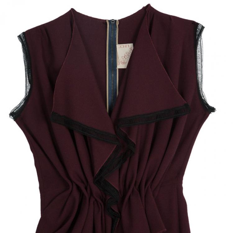 Pre Owned Roksanda Ilincic Gathered Wool Dress M