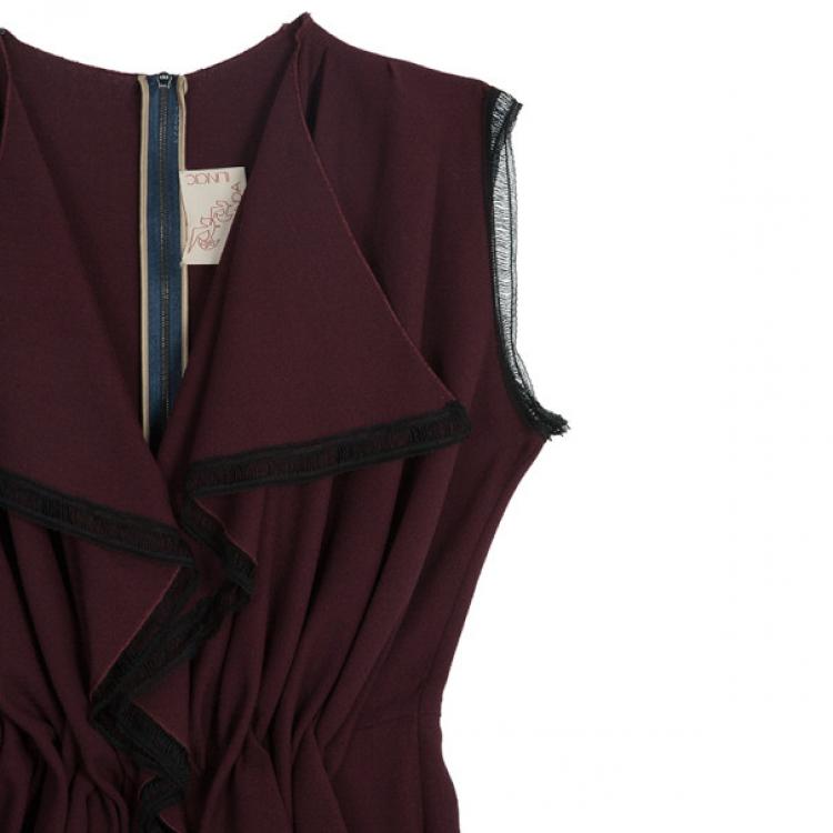 Pre Owned Roksanda Ilincic Gathered Wool Dress M