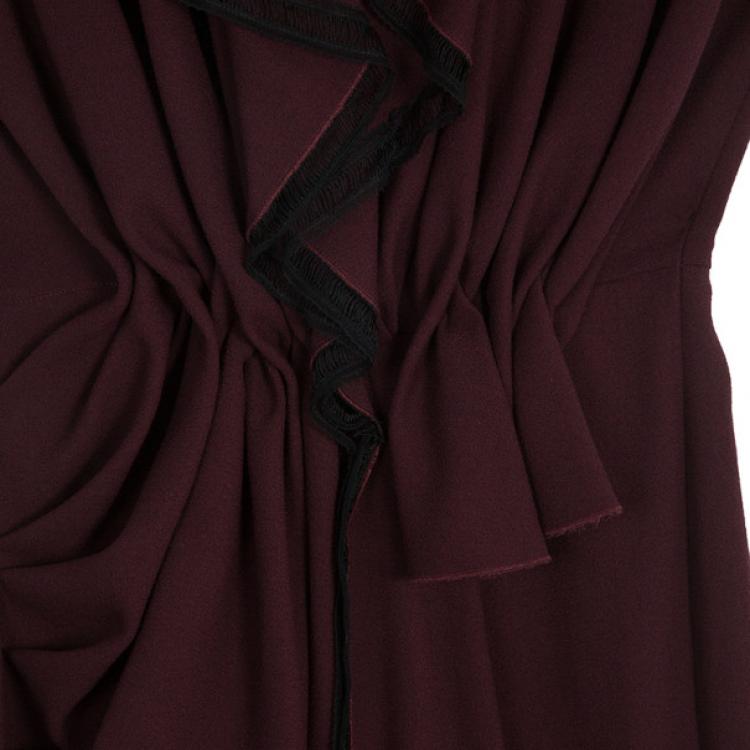 Pre Owned Roksanda Ilincic Gathered Wool Dress M